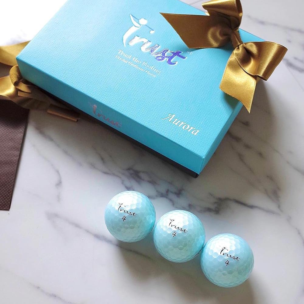 Trust Golf Ball Aurora (Aurora) Does not cover, stands out, flies, does not bend, stops, crystal urethane cover, 3-piece reactive core (tour type), 1 dozen (12 pieces) / 4 dozen (48 pieces), Aurora Blue/Orange