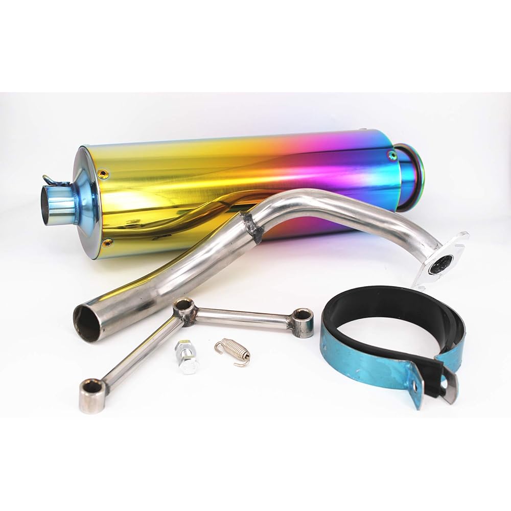 leihuo Muffler Applicable Live Dio Dio ZX/SR AF34/AF35 Stainless Steel Muffler Burnt Dazzle Color [Parallel Import]