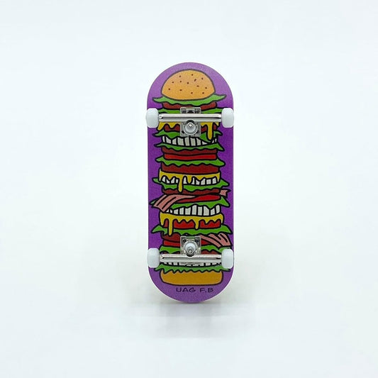 UAG F.B Pro Complete Hamburger/Y's GRAPHIC/finger skate board (Deck 33.5mm × 97mm / Track 32mm, Purple)