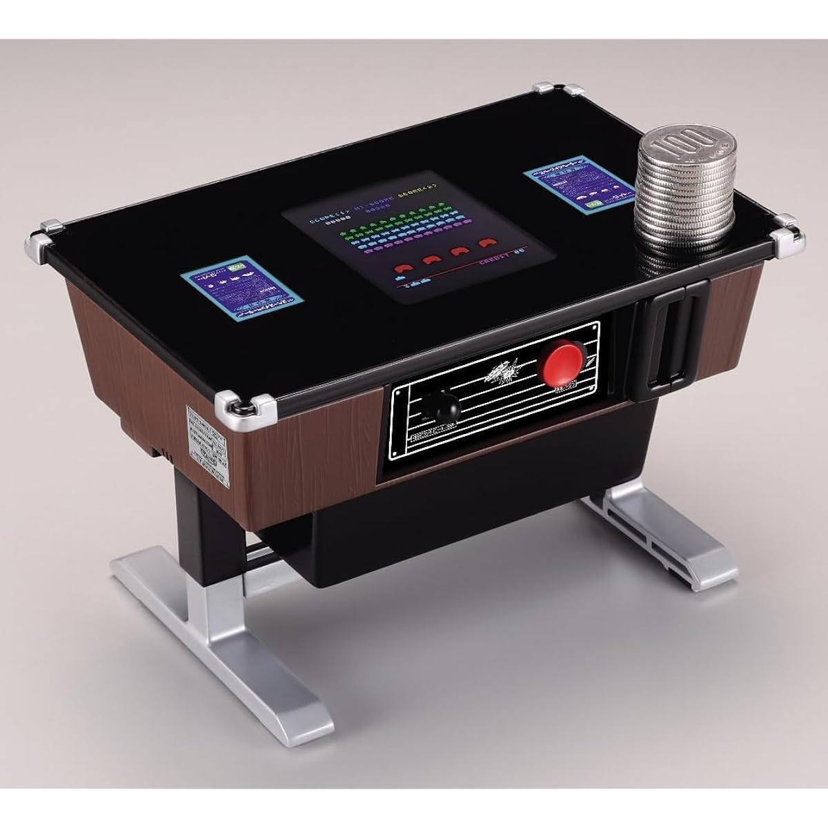 Takara Tomy Arts Space Invaders Table Cabinet Type Playable Piggy Bank Approximately 1/6 the size of a miniature piggy bank that can actually be played by inserting a 100 yen coin
