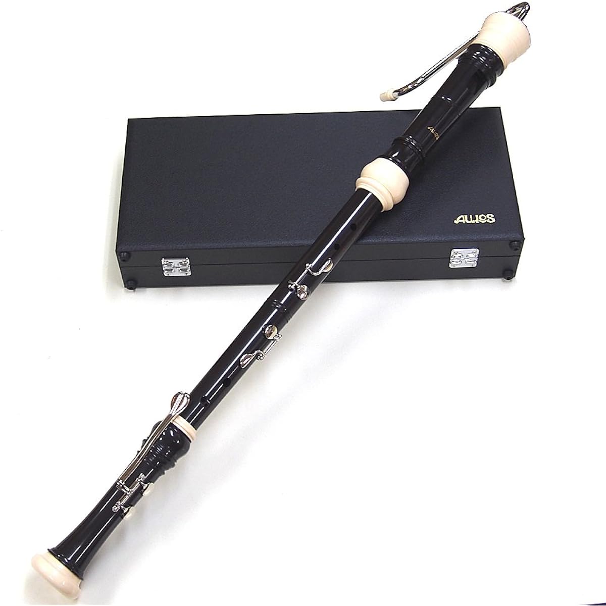 AULOS Bass Recorder Baroque 533B-E Symphony Hard Case Included [Ebi Original Cloth Included]