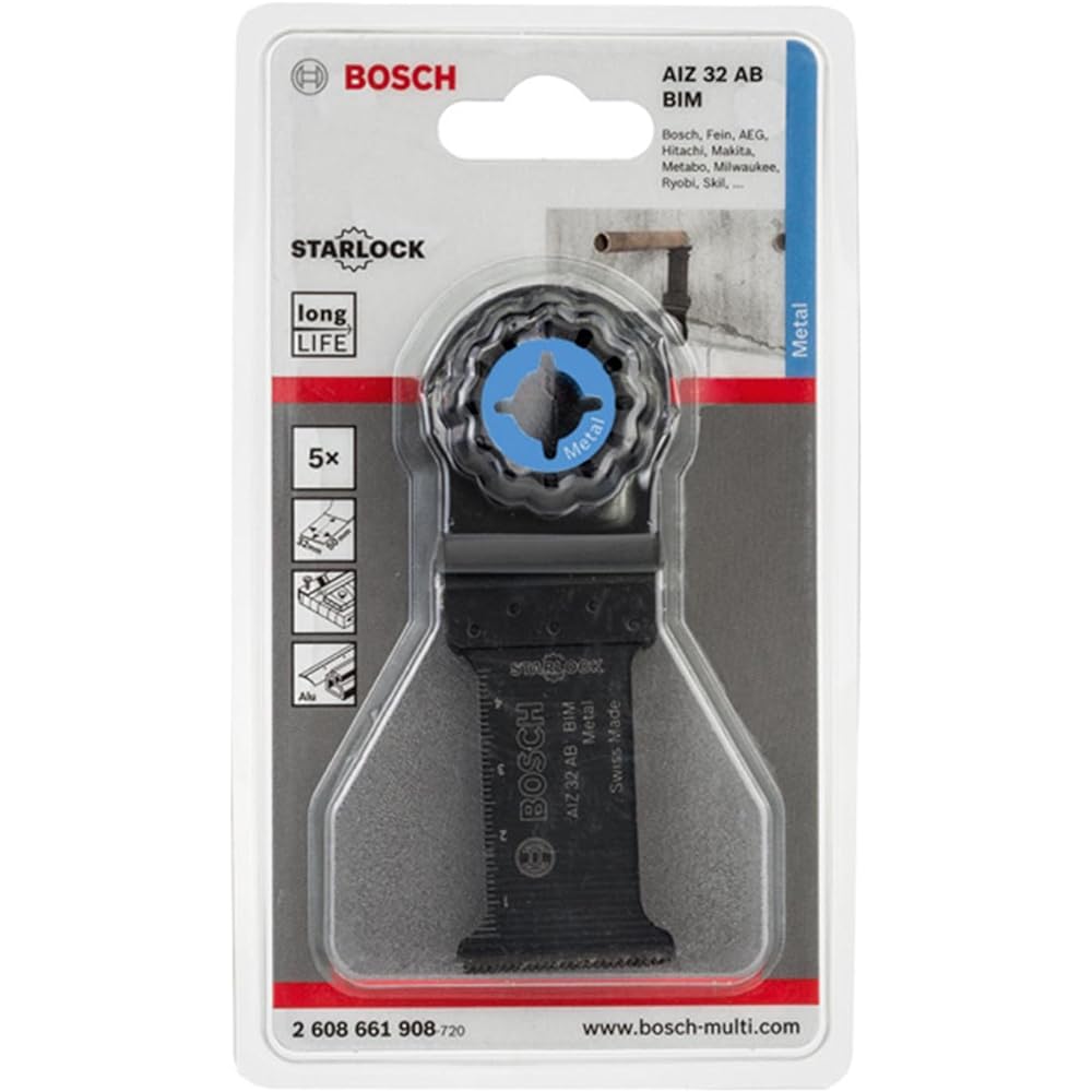 BOSCH Cut and Sew Multi-Tool Blade 32mm (Starlock, Set of 5) AIZ32ABN/5