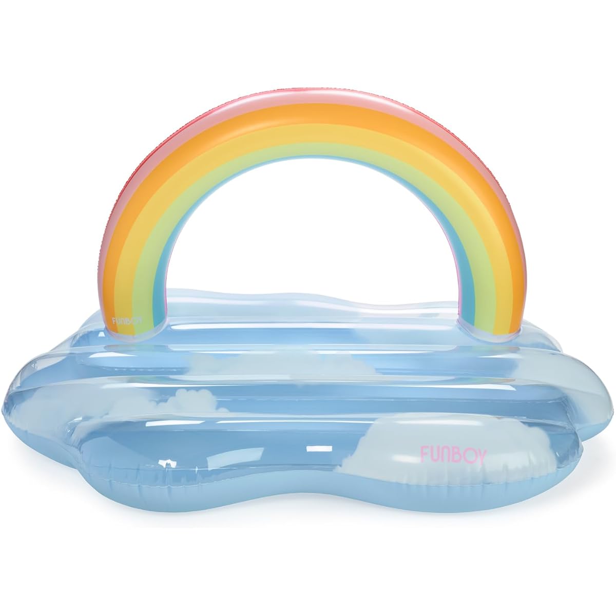 FUNBOY Giant Rainbow Cloud Pool Float 6ft Length Large Arched Rainbow and Floating Cloud Effect Perfect for Summer Pool Party Large Size