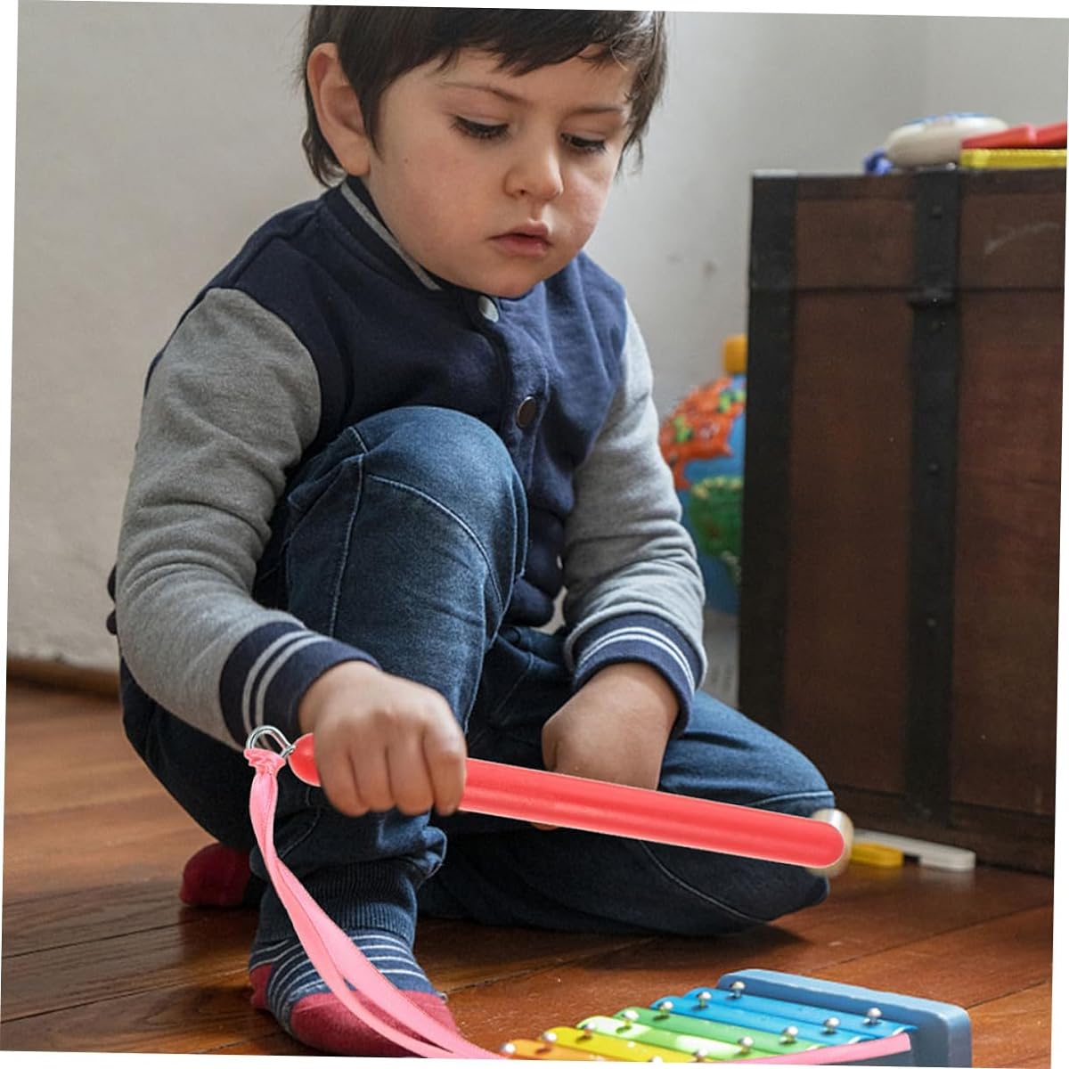 VICASKY 30 Pairs Rhythm Sticks Musical Toys Eskrima Sticks Kids Musical Sticks Ribbons Rainbow Dance Ribbons Ribbon Streamers Kids Music