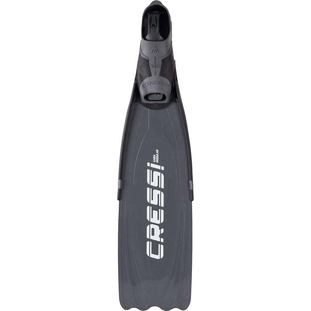 CRESSI Freediving Spearfishing Fin [GARA MODULAR GRAY] For long distance, soft blade, replaceable blade [Genuine product]