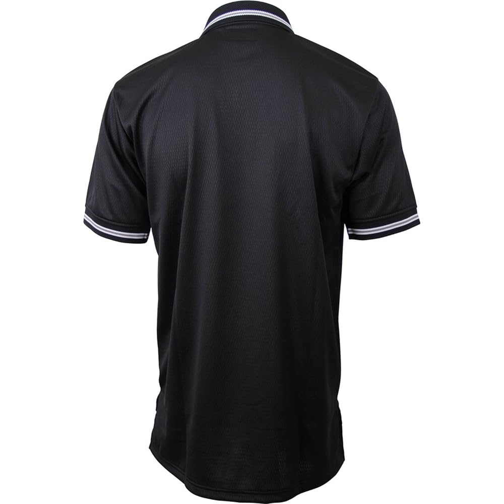 ZETT Baseball Umpire Boys League Official Short Sleeve Umpire Polo Shirt Black (1900) BPU50BL