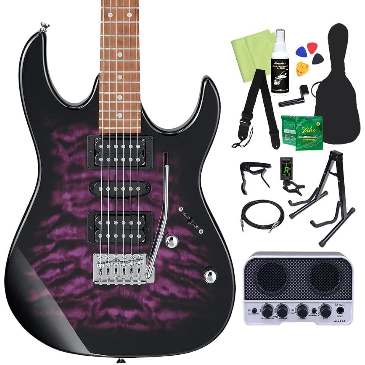 Gio Ibanez GRX70QA Electric Guitar Beginner 14-piece Set [Includes Bluetooth Mini Amplifier] TVT Gio Ibanez