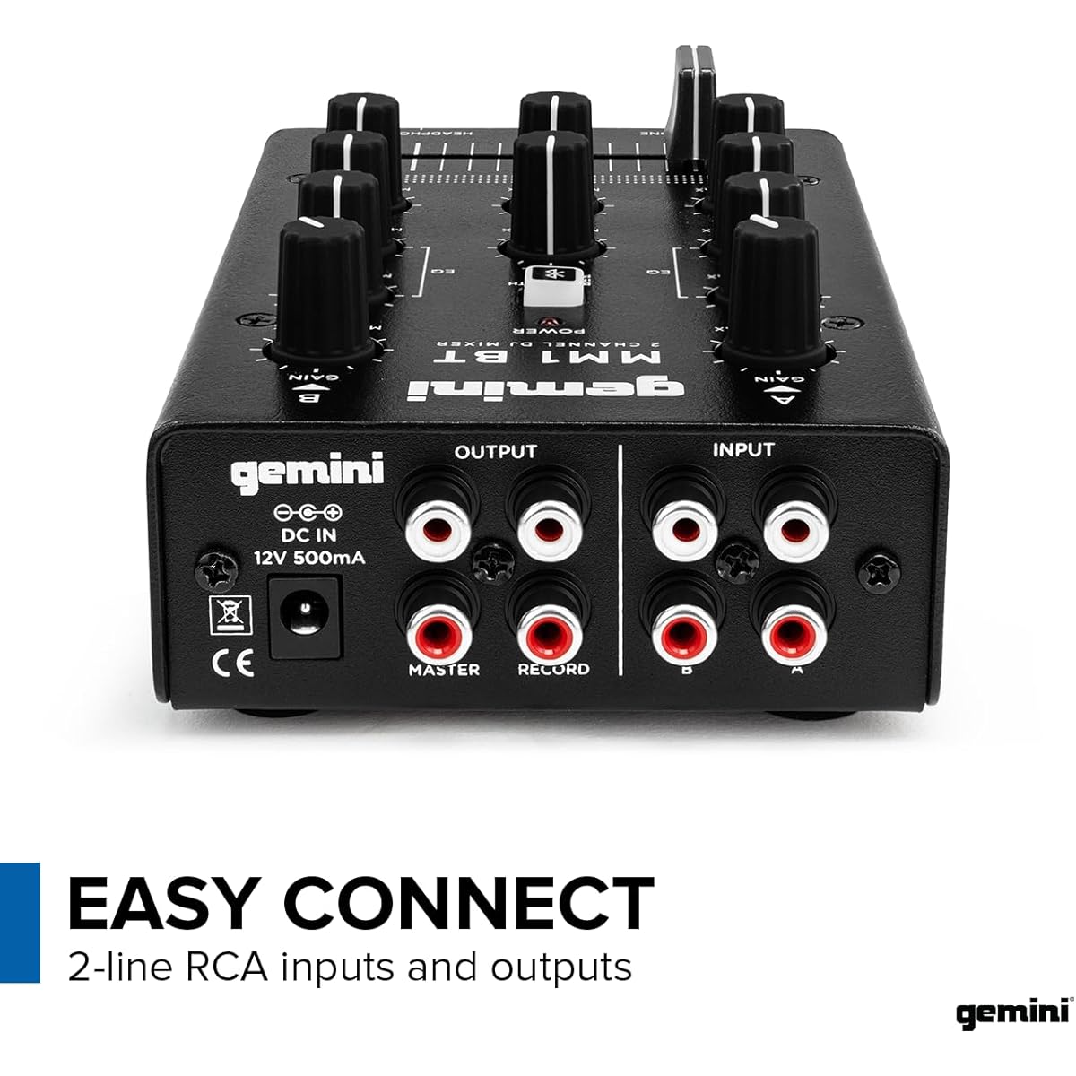 Gemini Sound GEMINI DJ mixer portable 2ch stereo mixer MM1BT with Bluetooth connection function [Domestic genuine product]