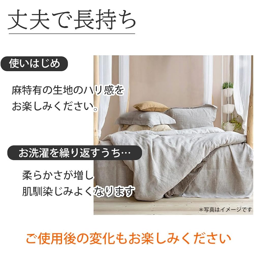 Cadeau Fitted Sheet Standard Semi-Double Bed (Linen/White) Smooth, Non-stuffy, Absorbent, Quick Drying (120 x 200 x 30 cm)