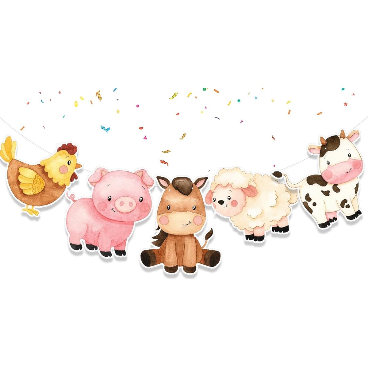Farm Animal Birthday Banner Barn Animal Party Supplies Baby Shower | Farm Animal Birthday Decorations
