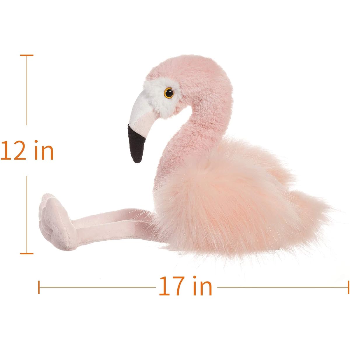 Apricot Lamb Toy Plush Pink Flamingo Stuffed Animal Soft Cuddly Girls Boys (M, 12 inches)