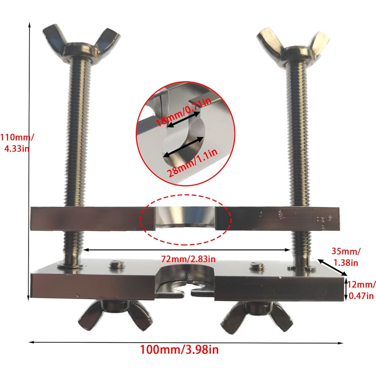 Cheerock 4.33" x 3.94" Trumpet Mouthpiece Puller Remover Tool Adjustable Metal Trumpet Mouthpiece Remover Brass Look Trumpet Trombone Bass Horn (Silver)