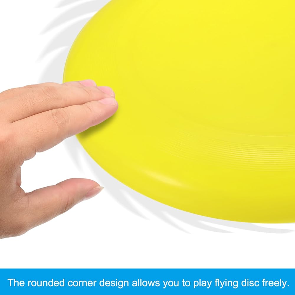 PATIKIL Flying Disc 10.8" 175g Set of 2 Sports Training Disc Backyard Lawn Beach Outdoor Park Yellow