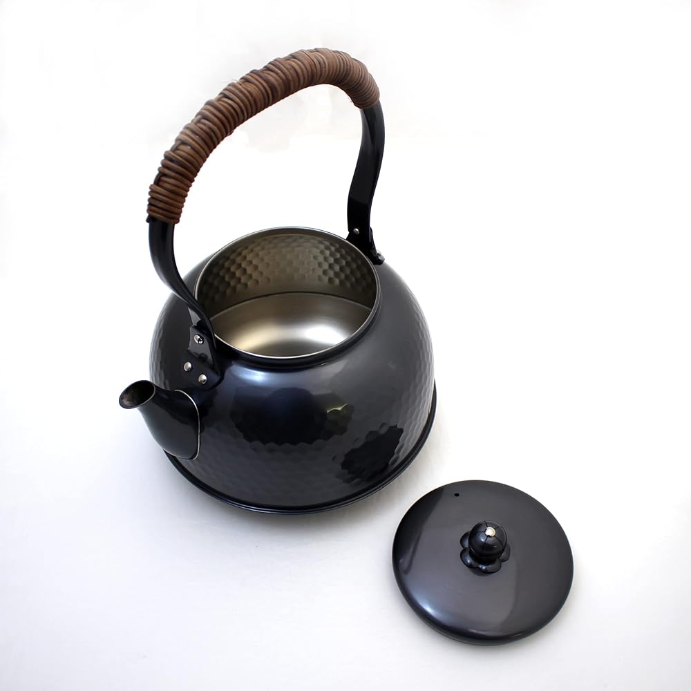 Shinko Metal Shinkodo Made in Japan Pure Copper Black Copper Finish Hammered Water Boiler 2.3L Gift Wrapping Specification