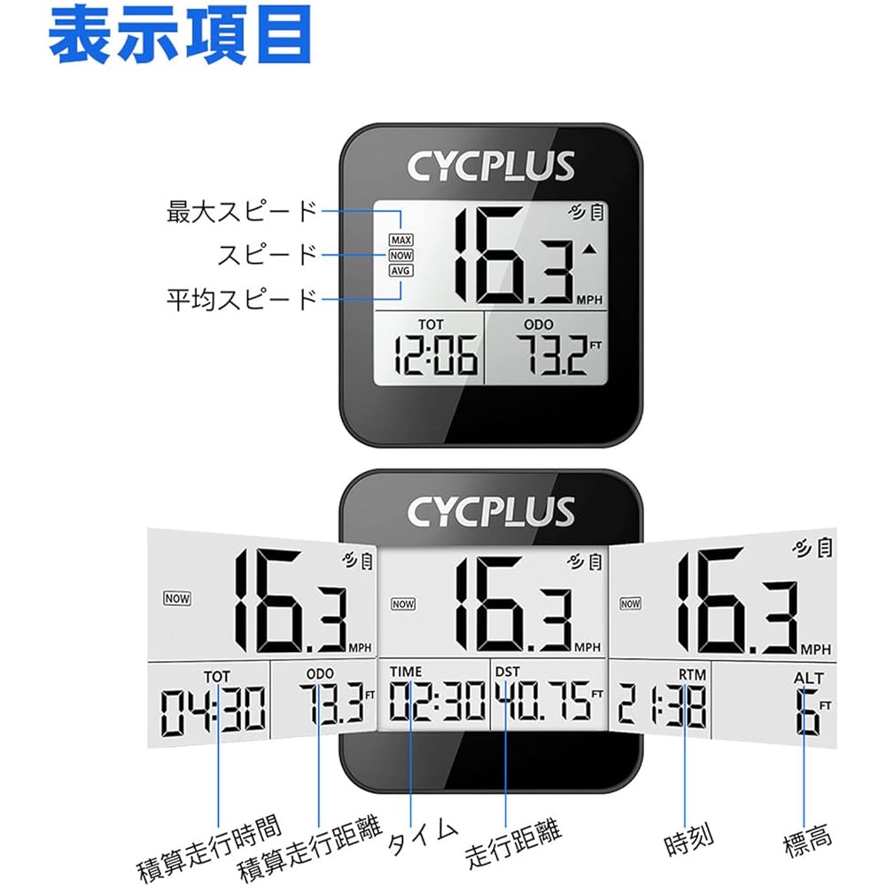 CYCPLUS GPS Cycle Computer Wireless Bicycle Speedometer Bicycle Speedometer Odometer Waterproof G1