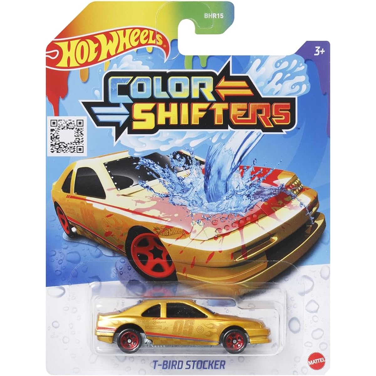 Collectible Die Cast Hot Wheels Color Shifter Vehicle - T-Bird Stocker Car ~ Gold to Red Racing Stock Car