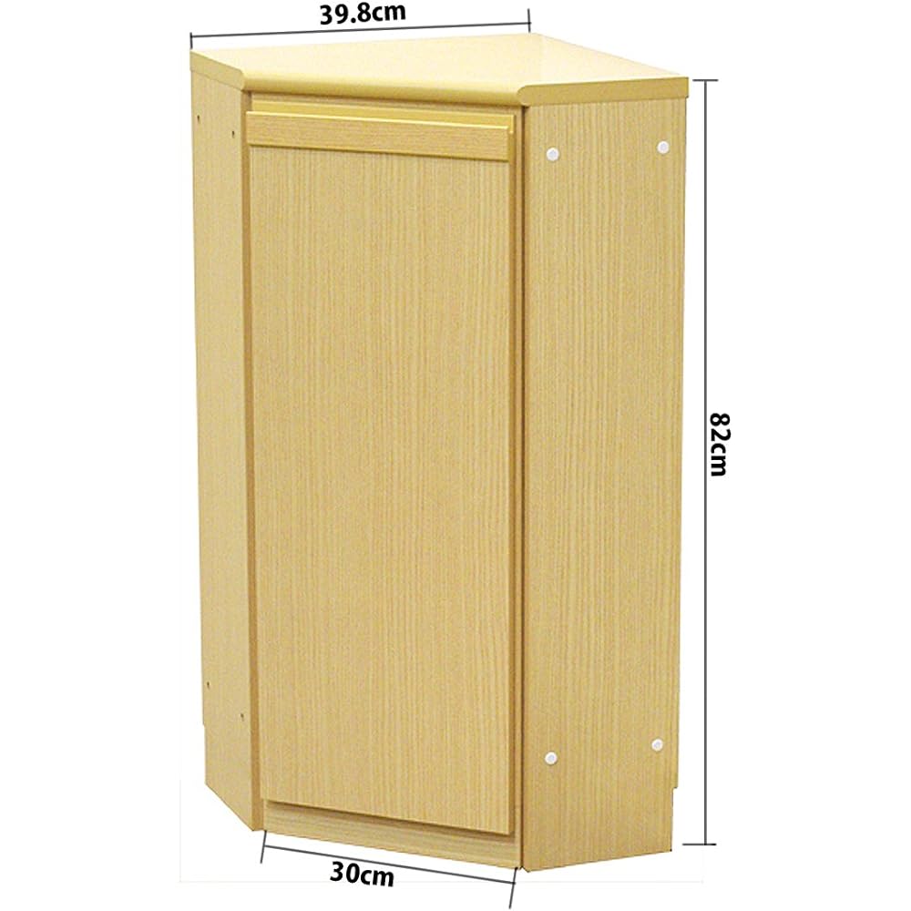 Standing Woodworking Thin Storage Made in Japan 39.8 x 39.8 x 82cm N Slim Corner Unit F Type Dark Brown 28022