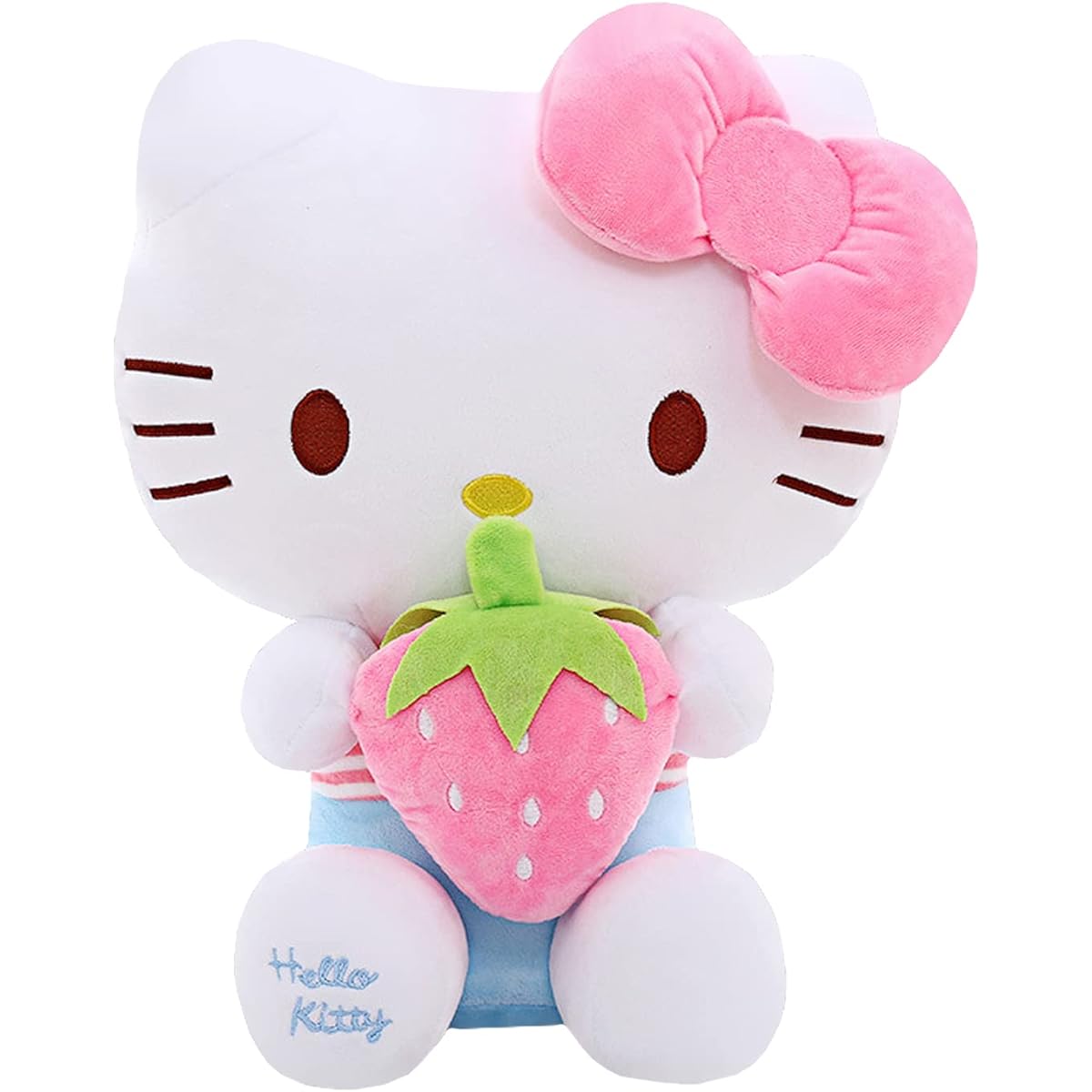 Kitten stuffed animal, cute cartoon kitten stuffed animal, cute kitten stuffed pillow, birthday gift for girls (strawberry)