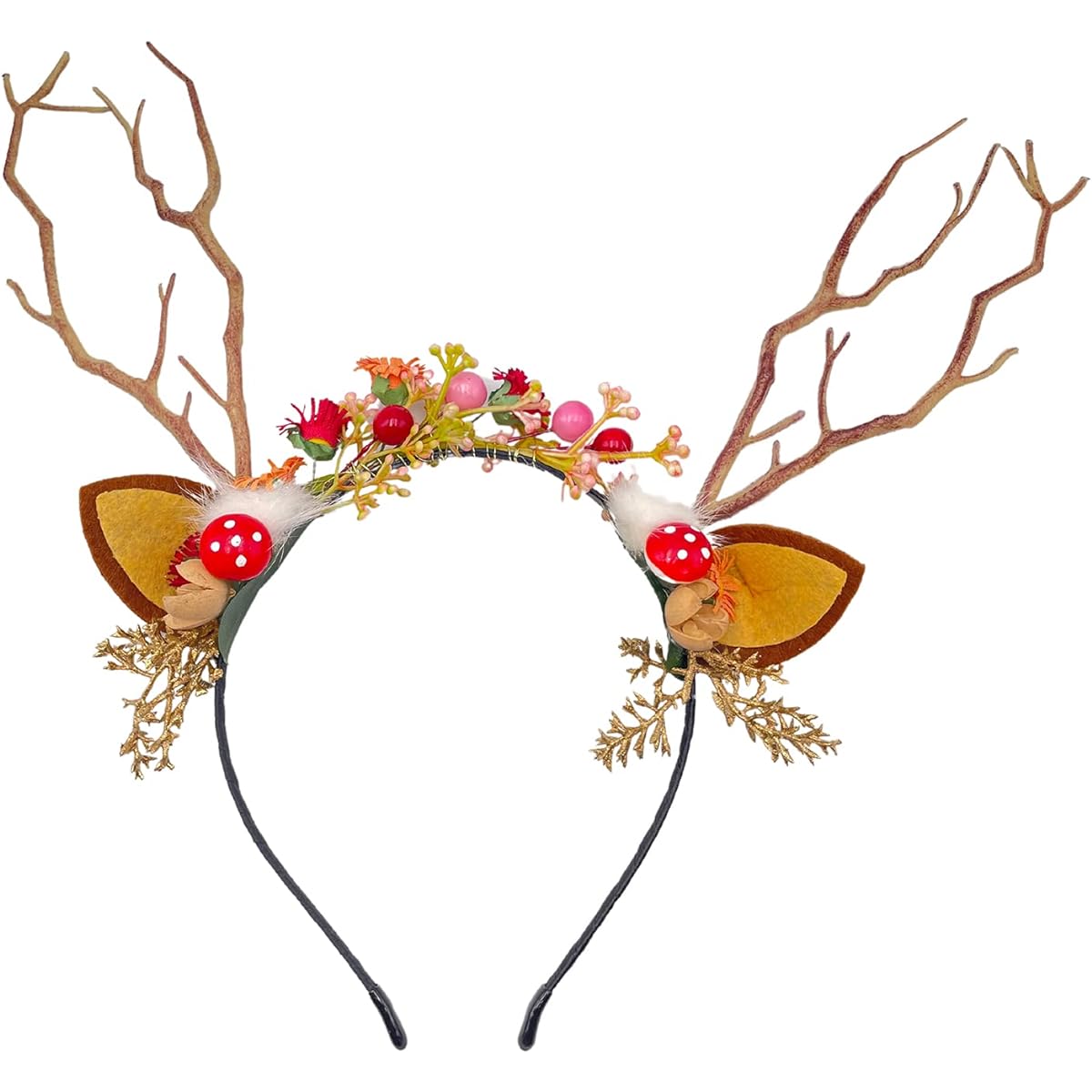 Kimglurs Christmas Girl Headwear Handmade Headdress Party Snowman Antler Headband for Kids Adults (Hairband