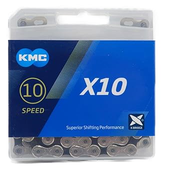 KMC X10 Chain 10 Speed/10s/10 Speed 114Links (Silver/Black) [Parallel Import]