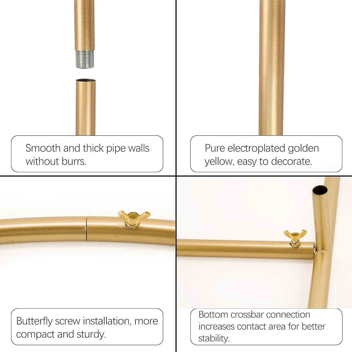 Fullvaseer Gold Wedding Arch Stand