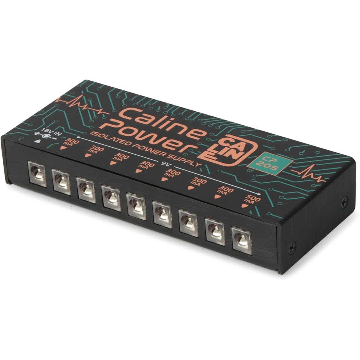 Caline CP-205 Guitar Power Supply 8 Truly Isolated DC Outputs for 9V Effect Pedal