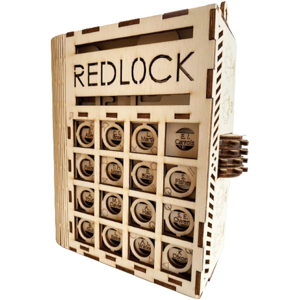 REDL0CK Red Rock Mystery Solving Puzzle Brain Training Educational Wooden 3D Escape Game Toy Intellectual Toy Kit Adults Children Gift Present