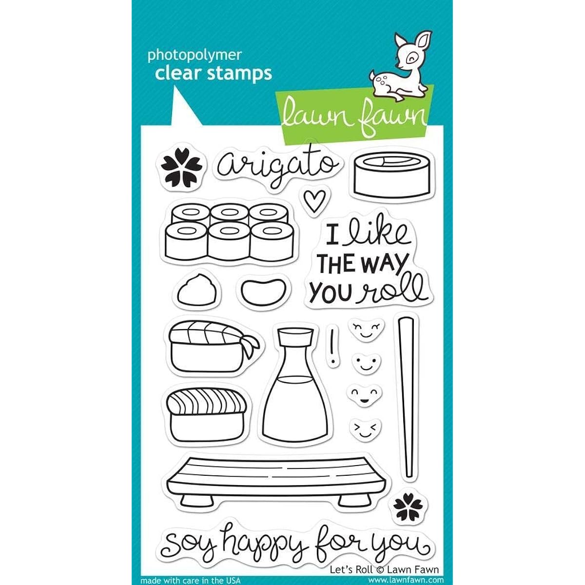 Lawn Fawn Clear Stamps - Let's Roll #LF606 by Lawn Fawn
