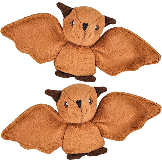 ArtCreativity Plush Bat Toys Set of 2 - Soft Stuffed Animals for Kids, Animal Decor for Home or Nursery, Animal Party Props, Best Birthday Gift Ideas, 6.5" Wide