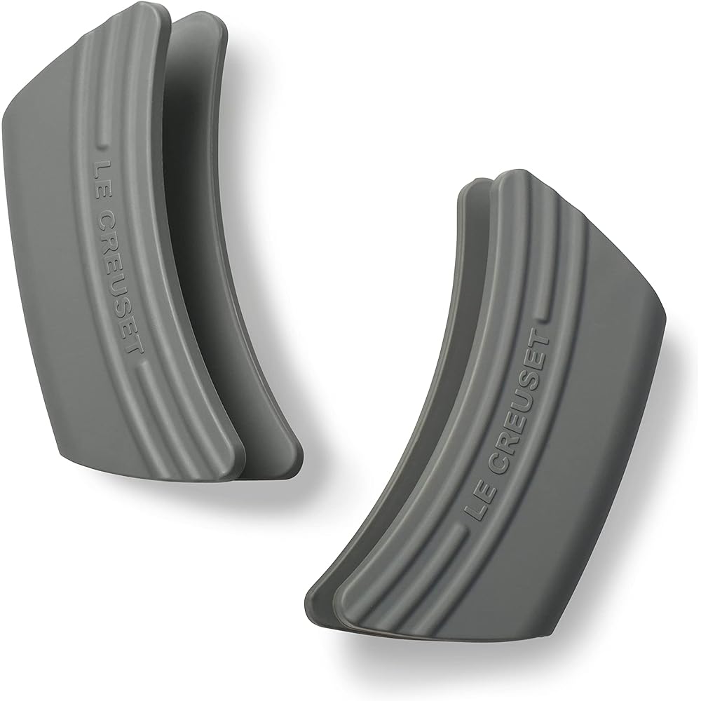 Le Creuset Silicone Handle Grips Set of 2 5" x 2 1/2" Black