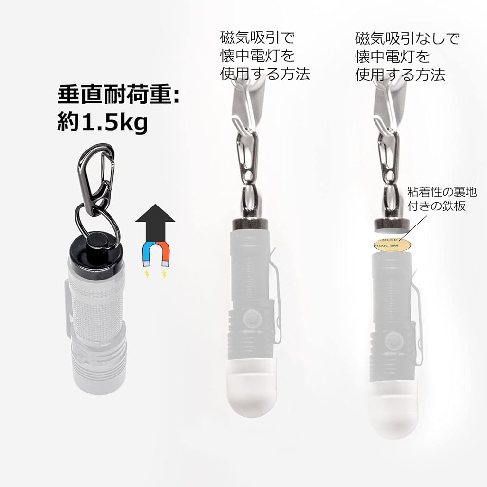 Flashlight Accessories Lantern Gents Flashlight with Magnetic Hook Lantern Accessories (Flashlight Accessories)