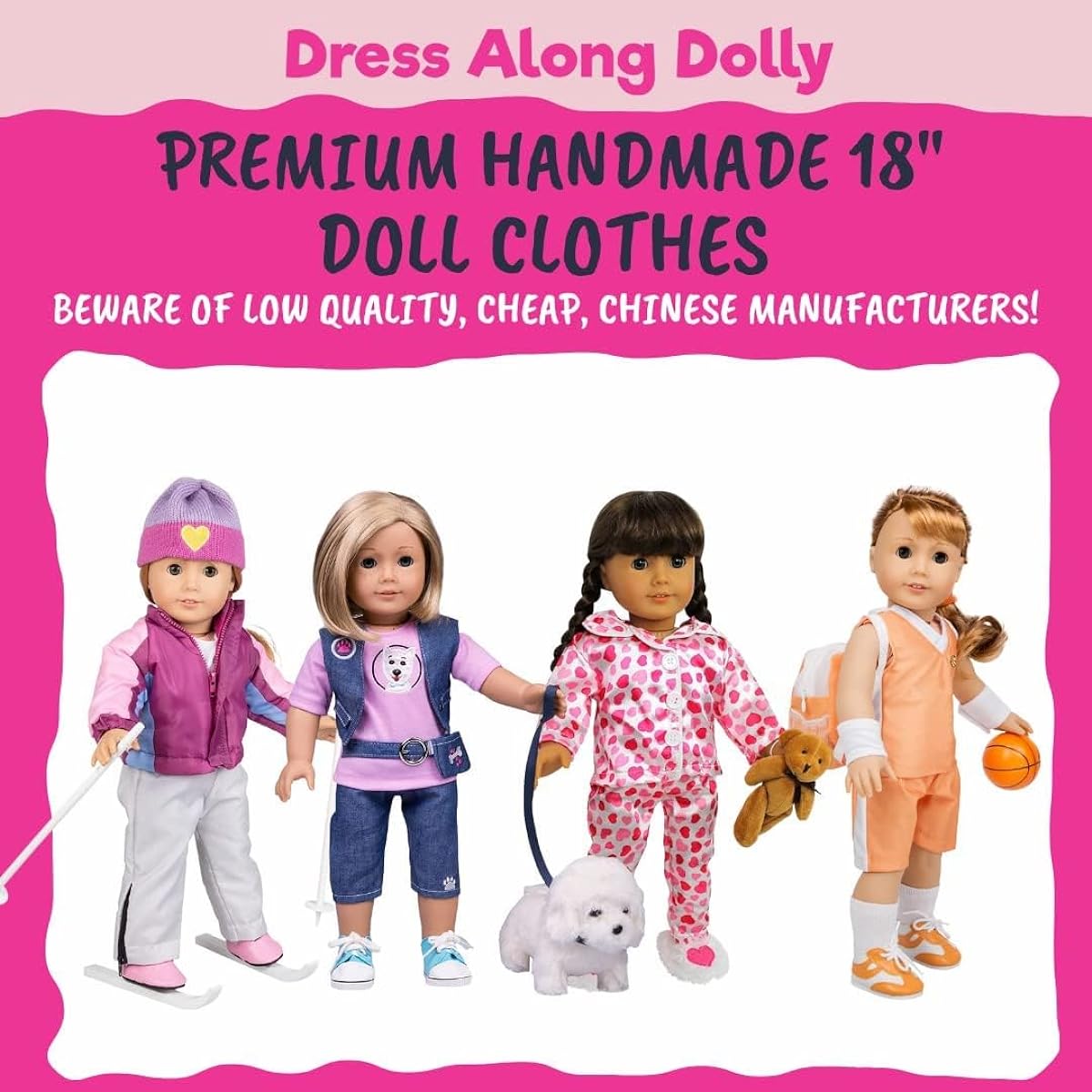 Supergirl Inspired Doll Outfit - 6pcs Superhero Costume for American Girl and 46cm Doll