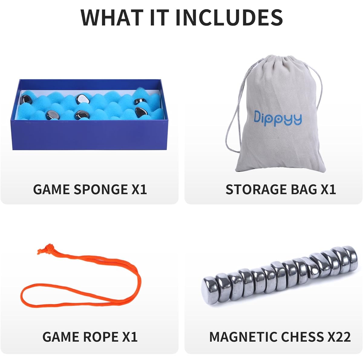 Magnetic Chess Game Multiplayer Magnetic Game with String or Sponge Magnet Chess for Kids and Adults Magnetic Chess Game with String and Stones