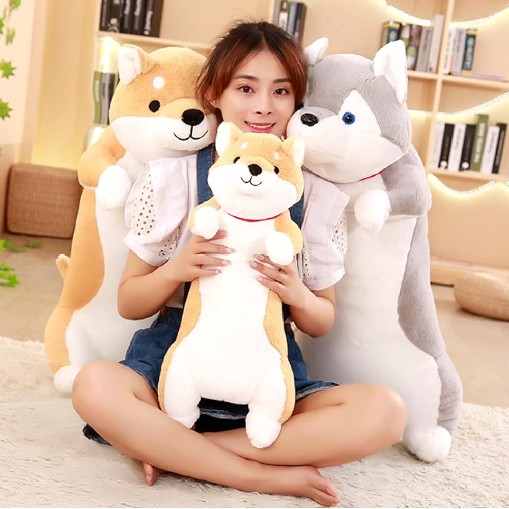 [Stylish Soda] Body Pillow, Plush Dog, Body Pillow, Dog, Siberian Husky, My Leo (Husky Dog, 80cm)