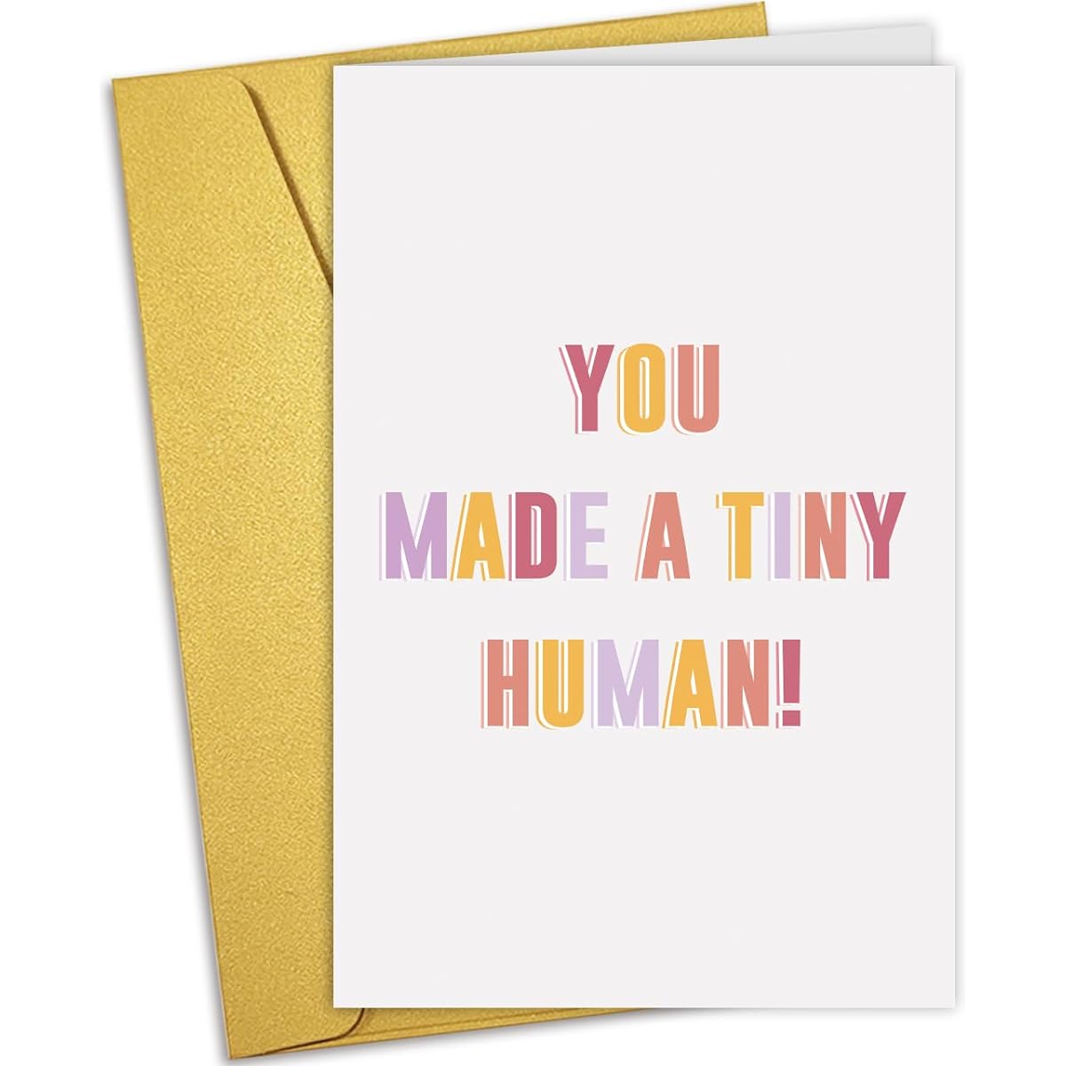 Nchigedy Funny Baby Shower Cards, Congratulations Cards for Newborns, Newborn Cards for Pregnant Women, New Mom Cards, I Made a Tiny Human