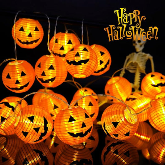 XIYUNTE Halloween Pumpkin Lantern String Lights - 20LED DIY Jack O Lantern Halloween Pumpkin Lights USB or Battery Powered Pumpkin String Lights for Indoor/Outdoor Decoration