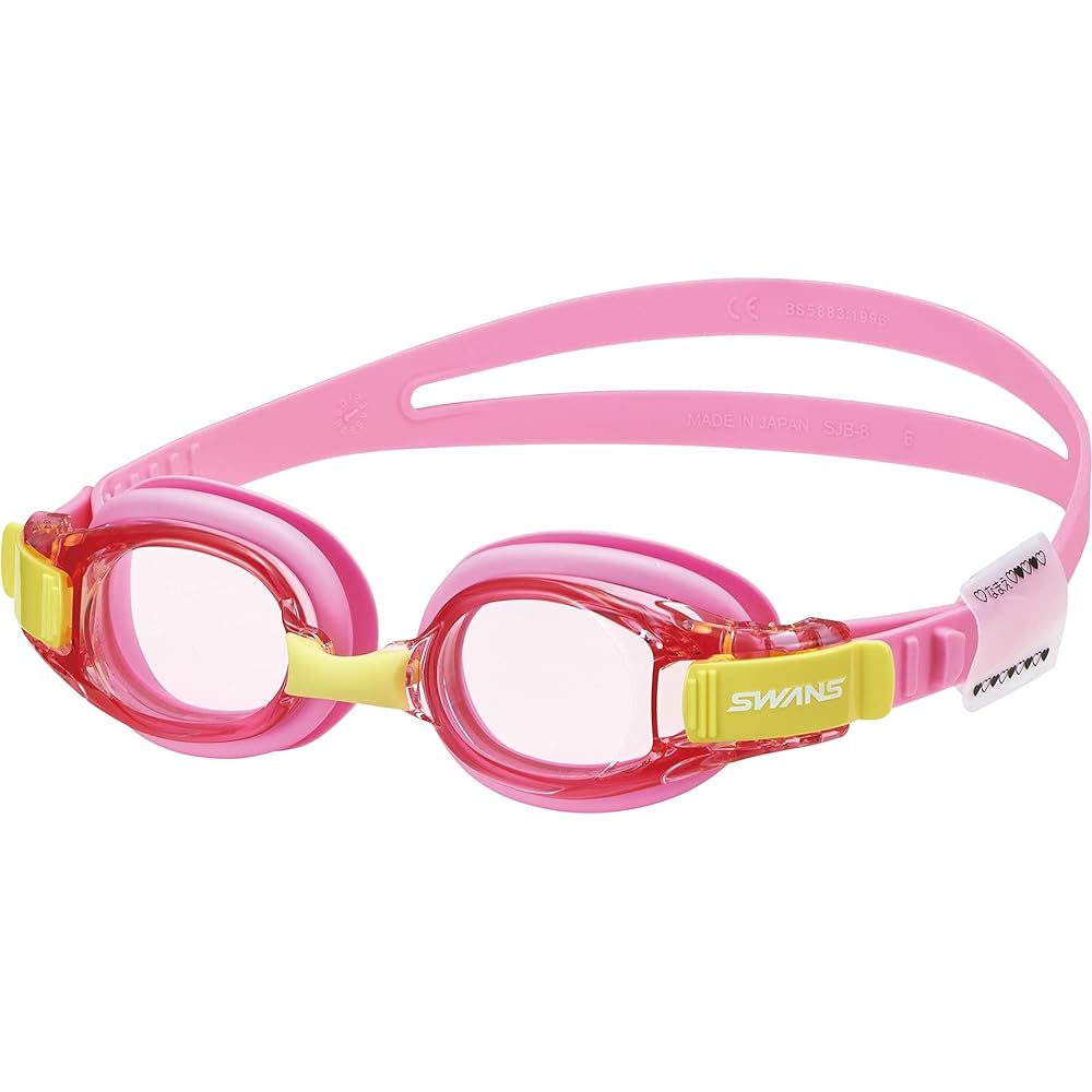 SWANS Made in Japan Swimming Goggles SJ-8N for Children 3 to 8 Years Antibacterial Cushion Easy Adjustment Belt