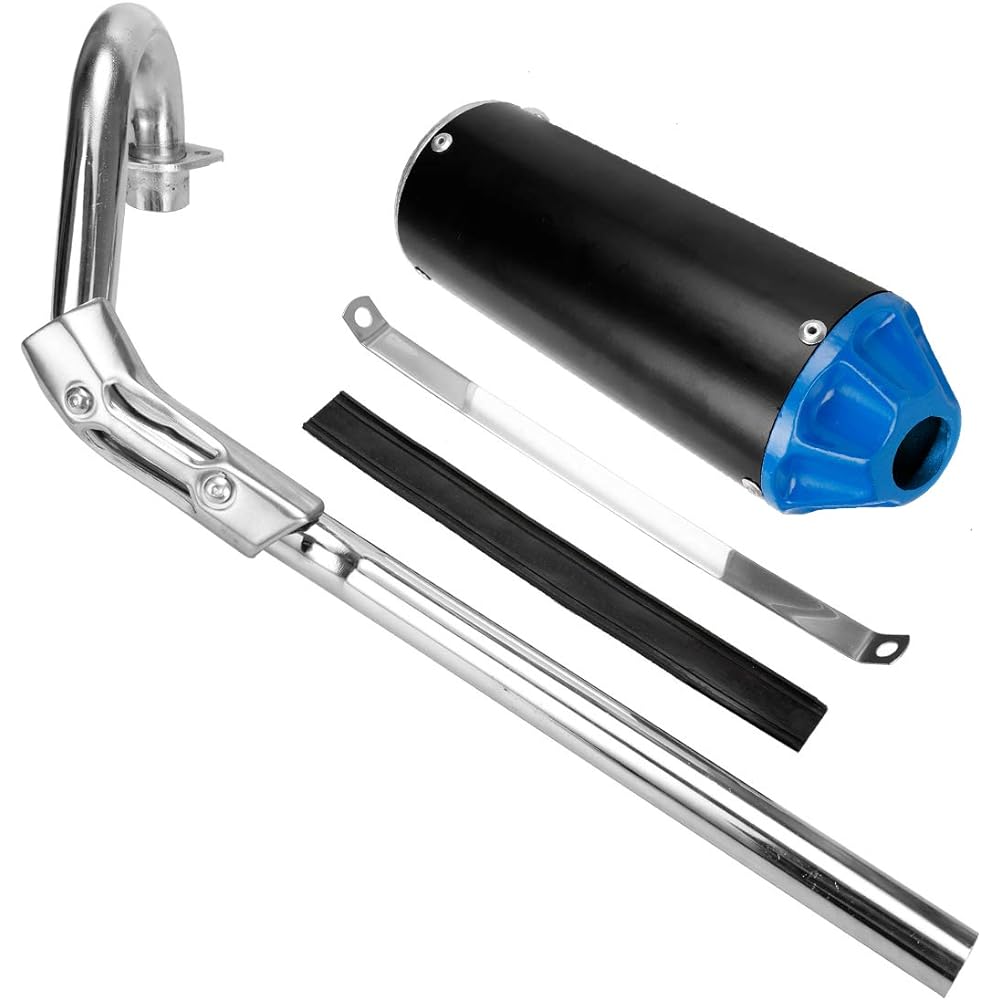 FVRITO High Performance Exhaust Muffler Silencer Pipe Assembly Kit for Honda CRF50 XR50 70cc 110cc 125cc Taotao DB14 DB10 SSR SR110 Rocketa xpro db-x20 SDG Coolster Ex16 Chinese Pit Dirt Bike Blue