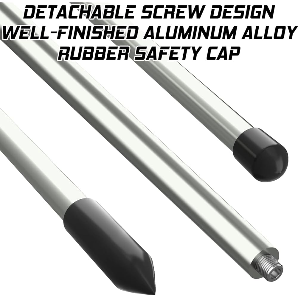Kamitty Golf Alignment Stick Aluminum Alloy Alignment Stick 2/3 Pack 33.5/48 inch Portable Detachable Golf Training Equipment