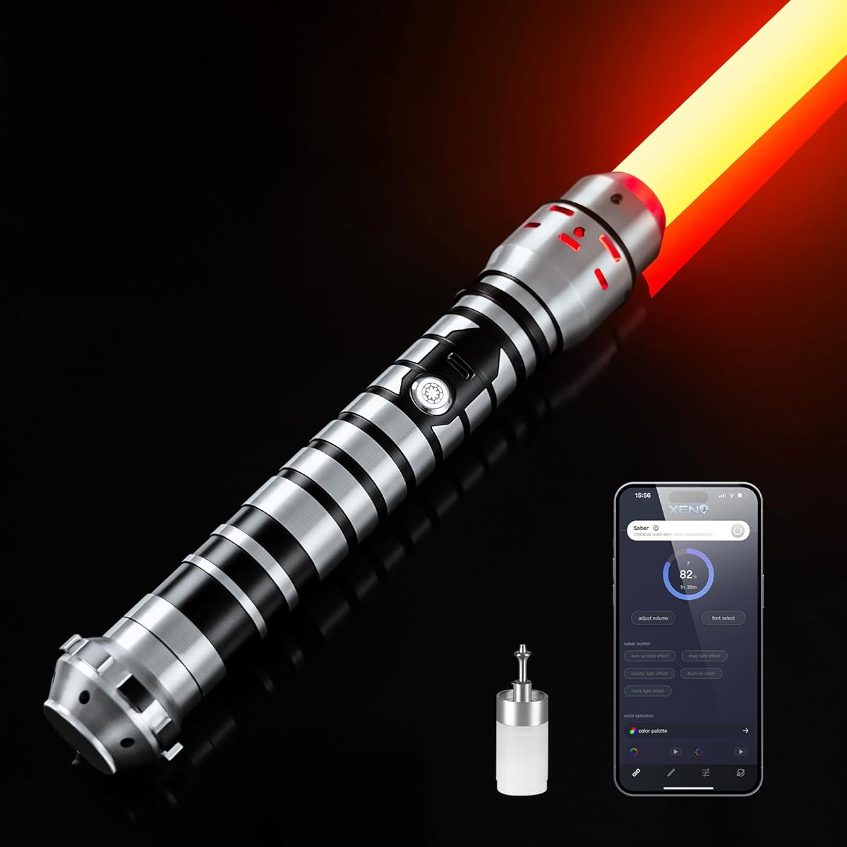 DAMIENSABER Upgrade Xenopixel 3.0 Motion Control Smooth Swinging Lightsaber 34 SoundFonts Infinite Colors 16 RGB Fast Color Change Metal Hilt Dueling Lightsaber for Adults
