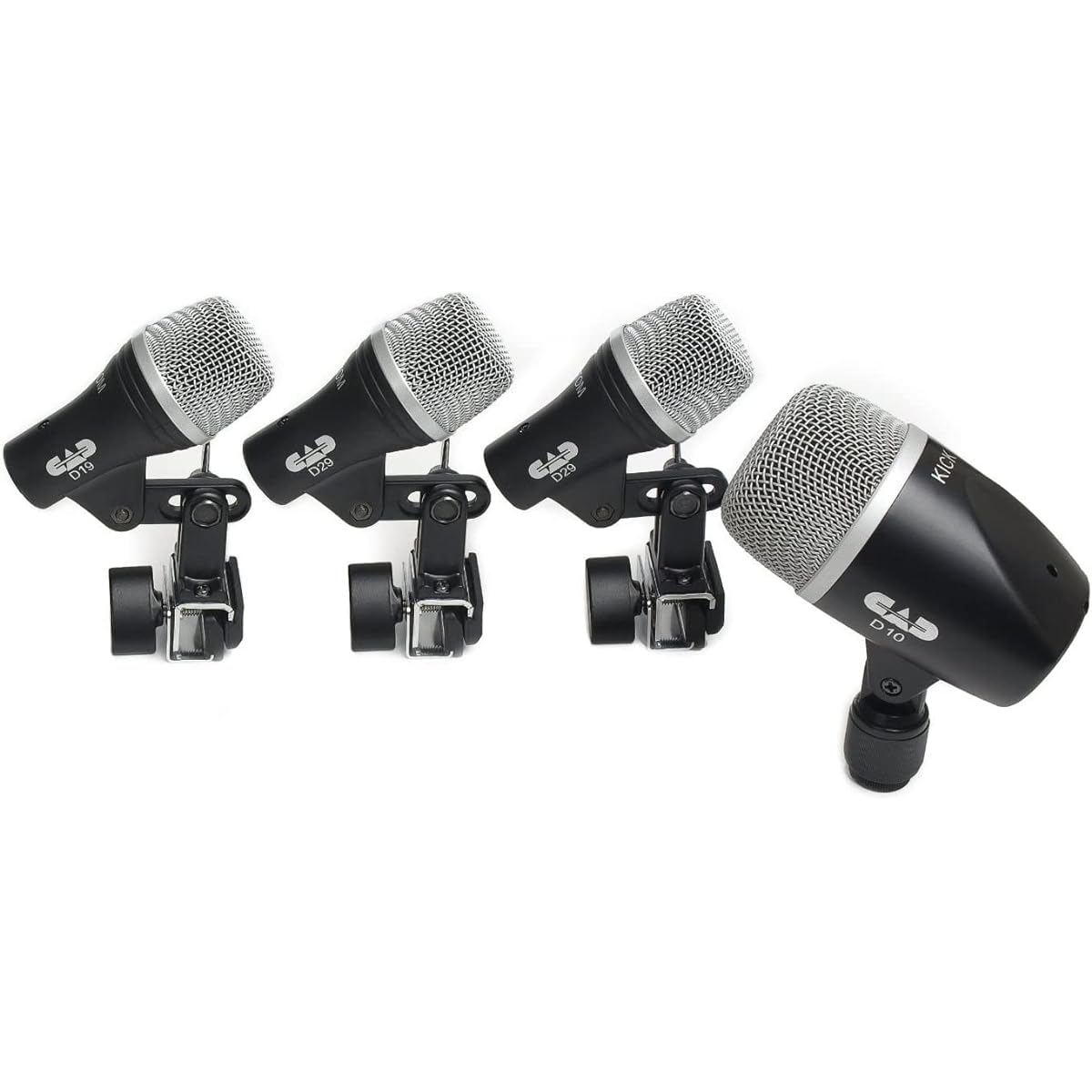 Briskdrop CAD Audio Stage4 Drum Microphone 4-Pack: Kick Microphone, Snare Microphone, 2 Tom Microphones, 4 XLR Cables