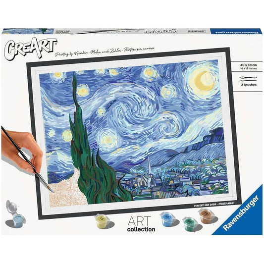 Ravensburger CreArt - Painting by Numbers 23518 - ART Collection: Starry Night (Van Gogh) - from 14 years