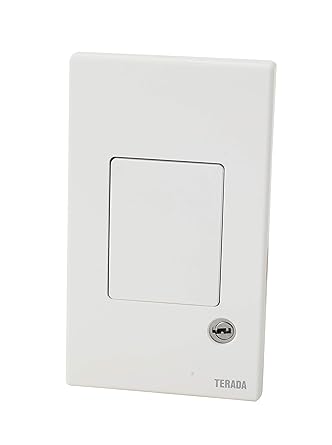 TERADA Wall Push Outlet White Ungrounded/With Key UCW101W