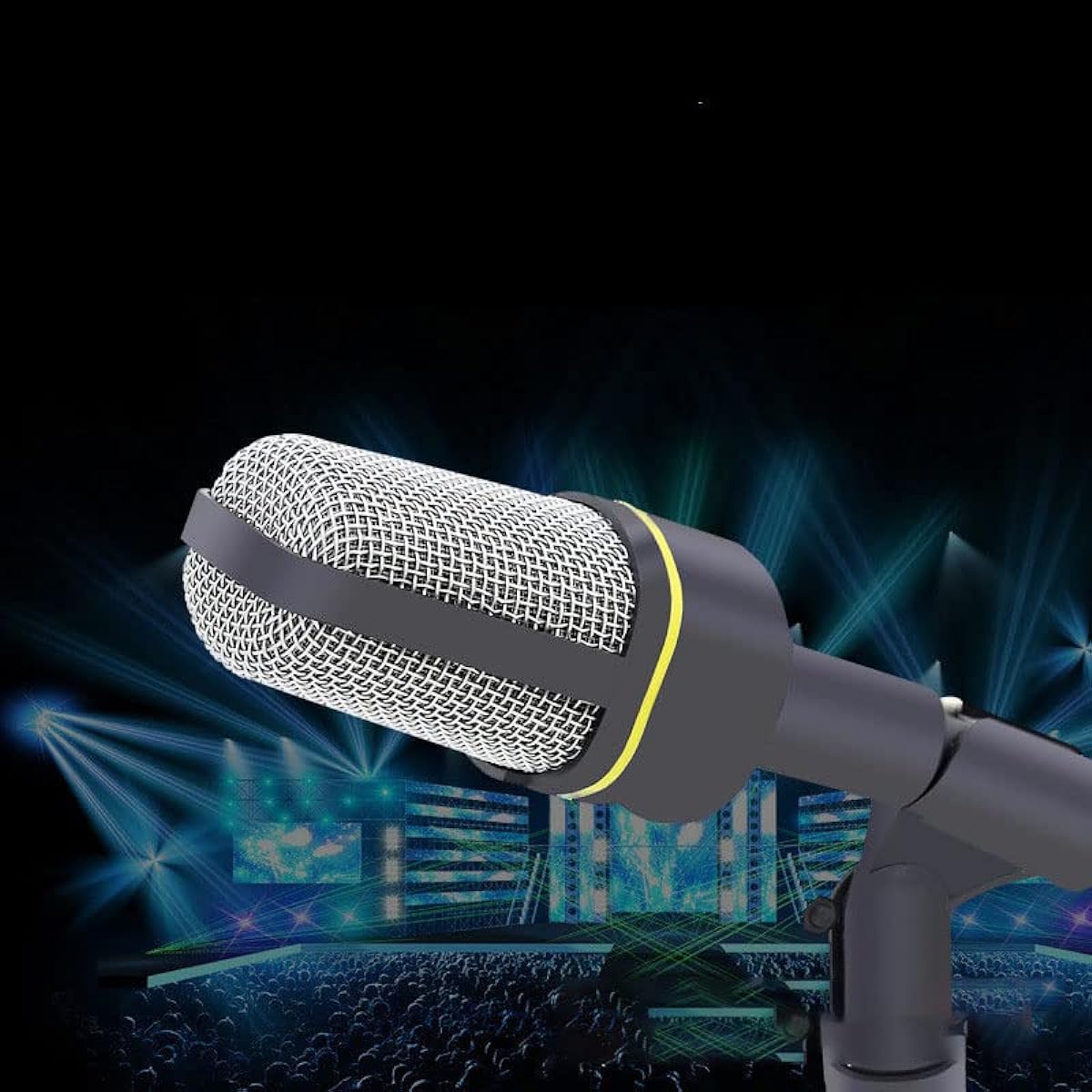 Aokicase USB Microphone + Arm Handheld Condenser Microphone for Online Classes YouTube/Tiktok/Inst/Mac/PS4/PS5 Microphone Stand Adjustable Microphone Stand 5/8" to 3/8" Metal Screw Adapter (Black) SF-920