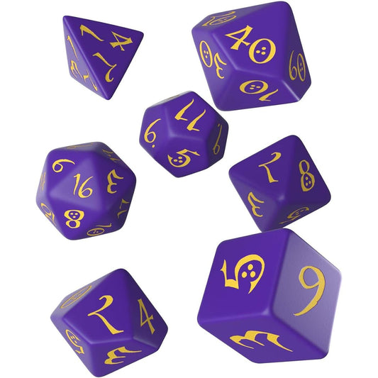 Q-Workshop QWOCLE93 Classic RPG Dice Set 7 Purple/Yellow