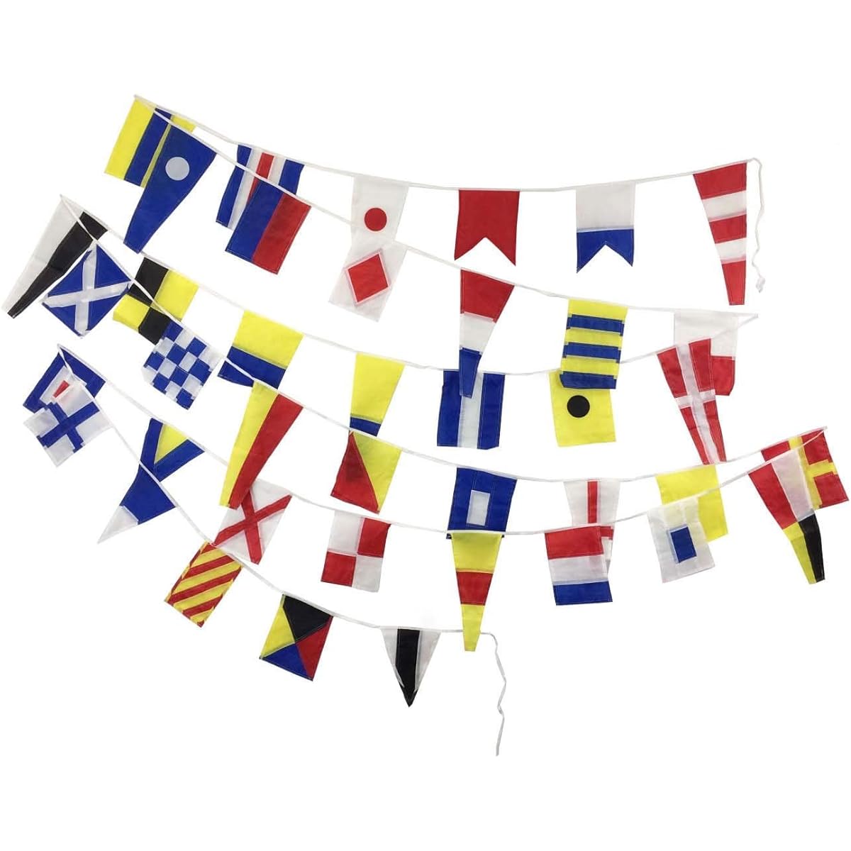 Brass Blessing International Maritime Signal Flags - Sea/Boat/Yacht/Beach Party Nautical Decor: (40 Large Cotton Flags)