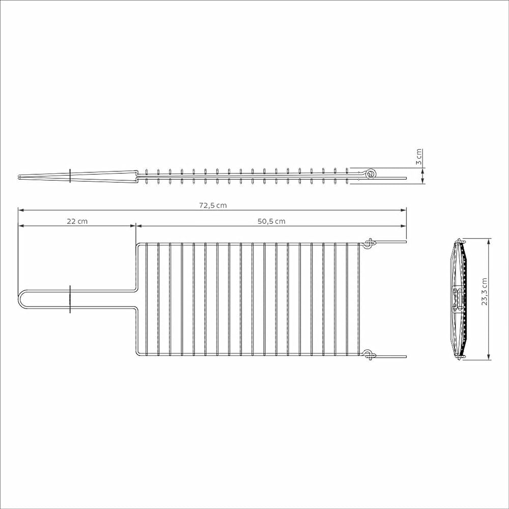 Tramontina Barbecue Double-Sided Grill Grid Churrasco 73cm Vertical Open Sandwich Grilling Specification 26480/004 TRAMONTINA