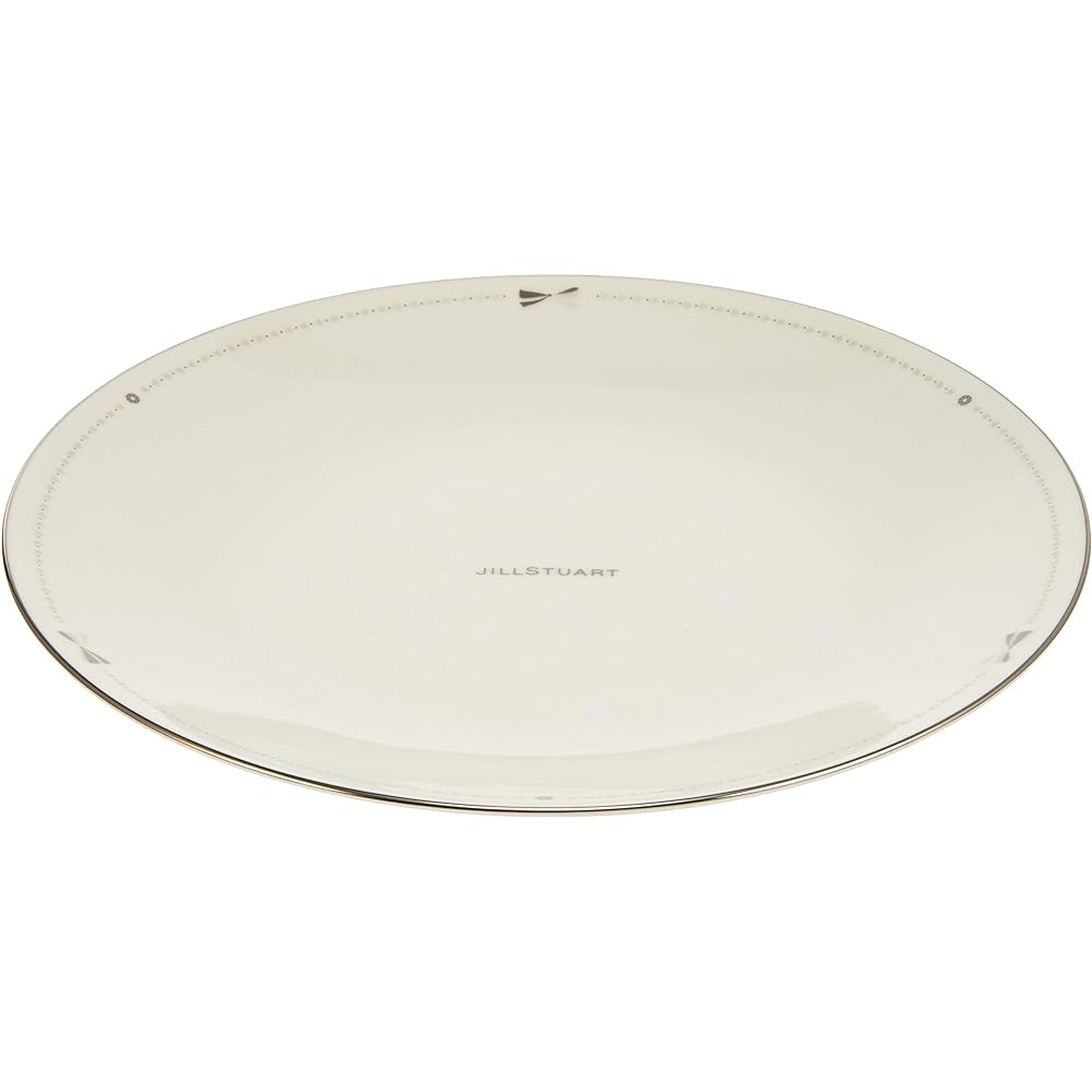 NARUMI Plate Set JILL STUART White Ribbon Pattern Cute Stylish For 5 People 6 Pieces Made in Japan Gift Box Included 41635-33358