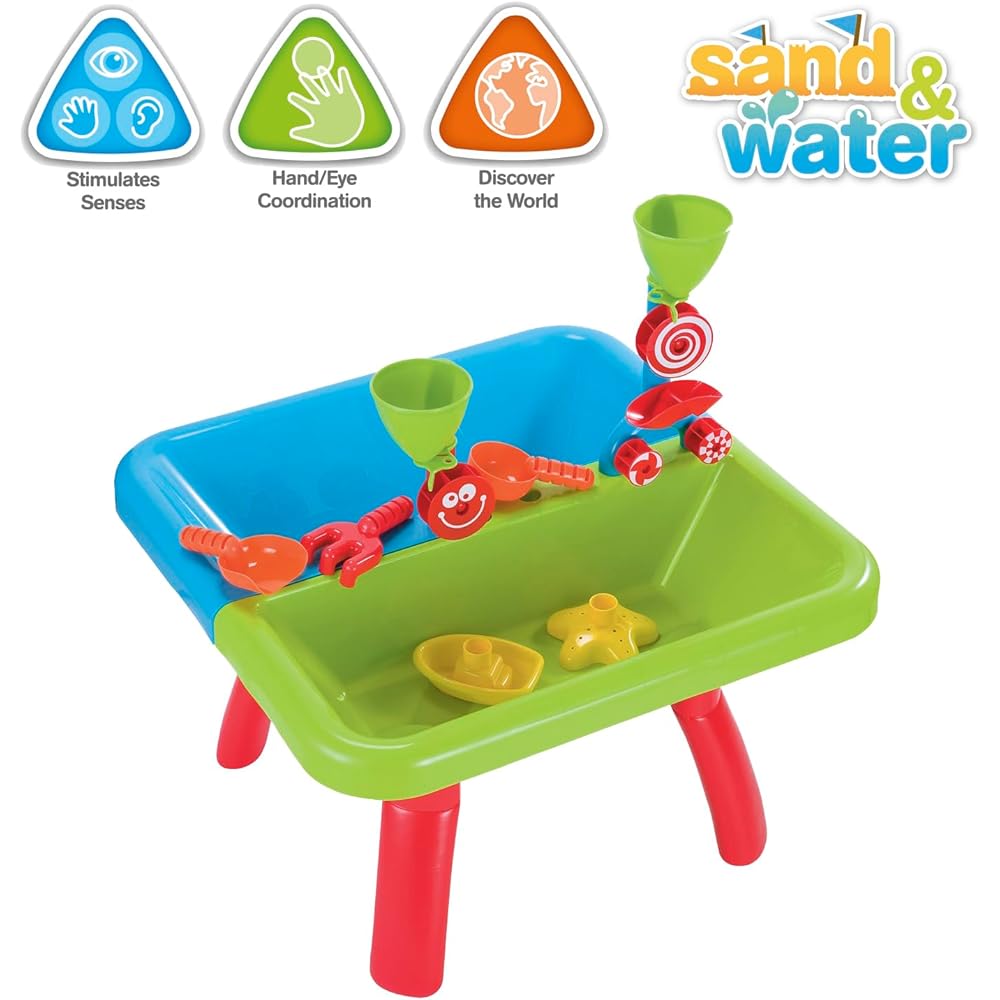 Early Learning Center Sand & Water Table with Lid Sandbox Play Water Play 141656 Genuine Product