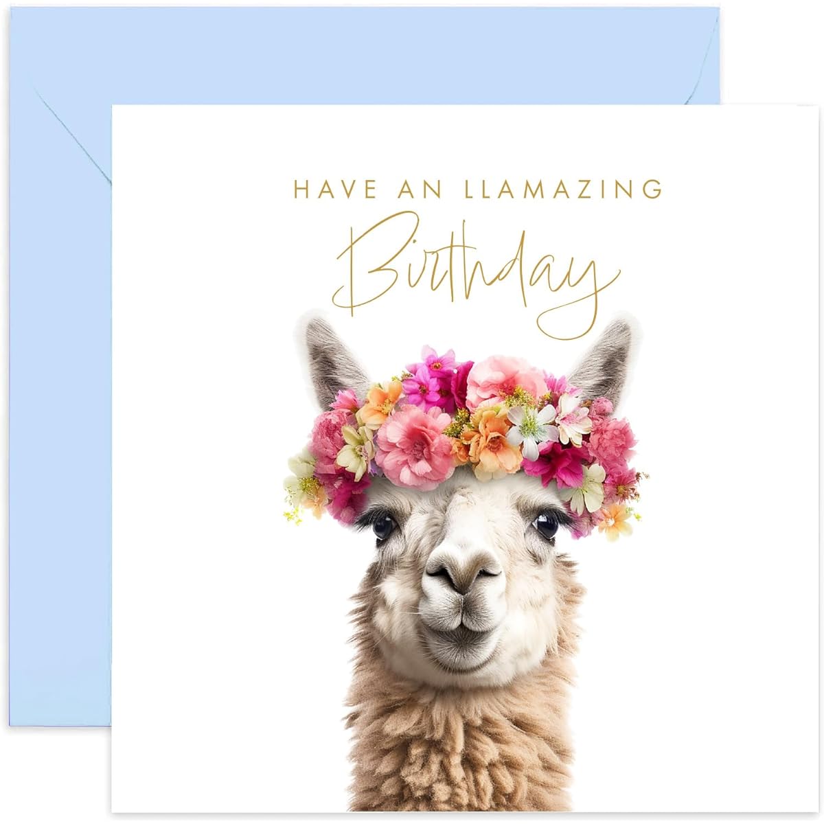 Old English Co. Cute Lllama Llamazing Birthday Card for Women | Fun Llama Happy Birthday Greeting Card for Sister, Mom, Daughter | Blank Inside, Envelope Included